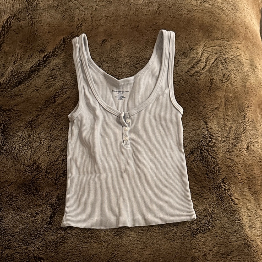 Brandy Melville blue Buttoned Tank Top